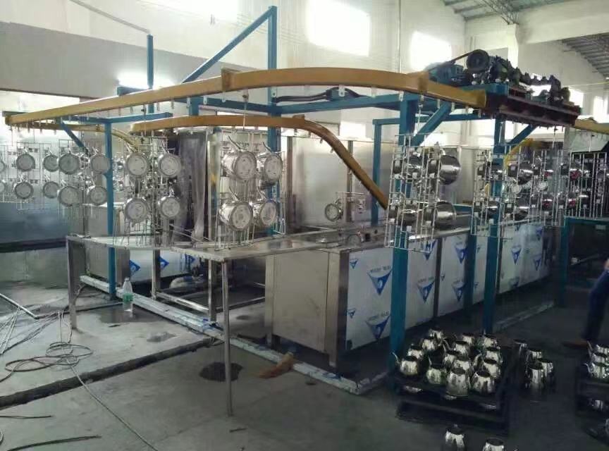 High Pressure Spray Cleaning Drying Line Coating Line Before the Treatment of Glass Kettle Hanging Cleaning Equipment