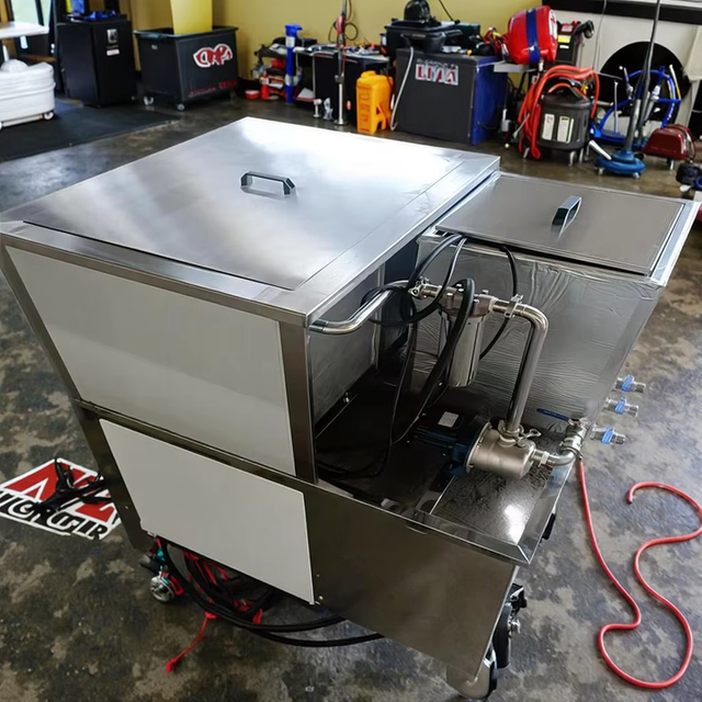 Mechanical Ultrasonic Cleaner IndustryGrade 4Tank Ultrasonic Cleaner With Solvent Recycling Drying